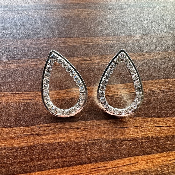 Jewelry - Rhinestone Teardrop Earrings